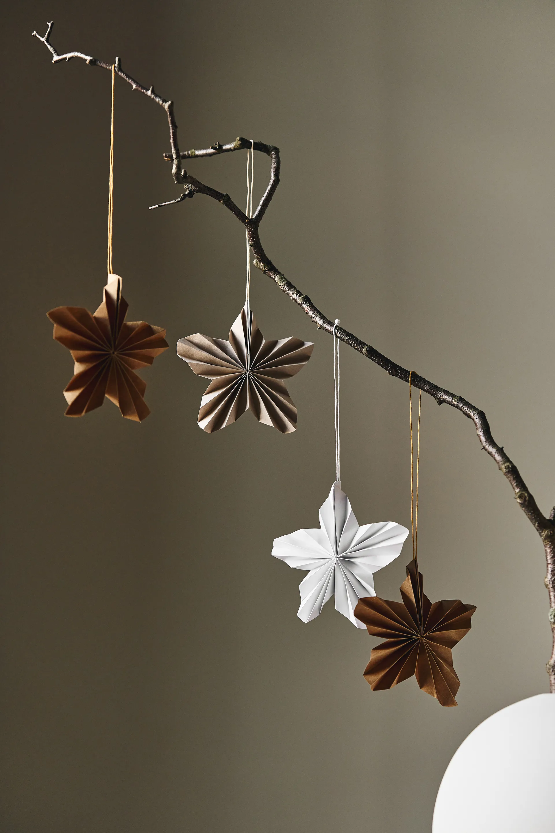 Decorazione per albero di Natale Twinkle, confezione da 4, Naturale Scandi Living