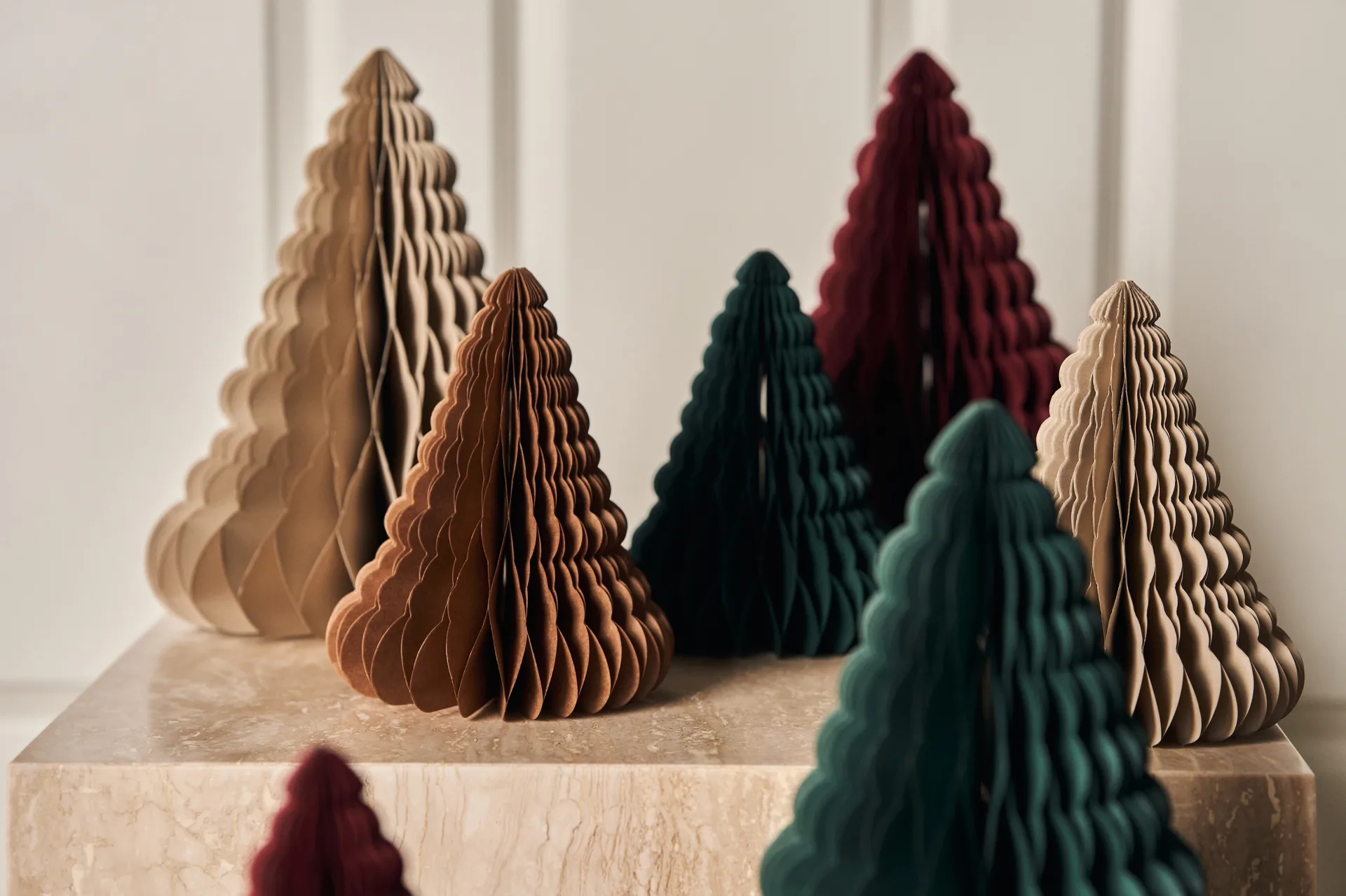 Decorazioni natalizie Trees, confezione da 2, Forest Green Scandi Living