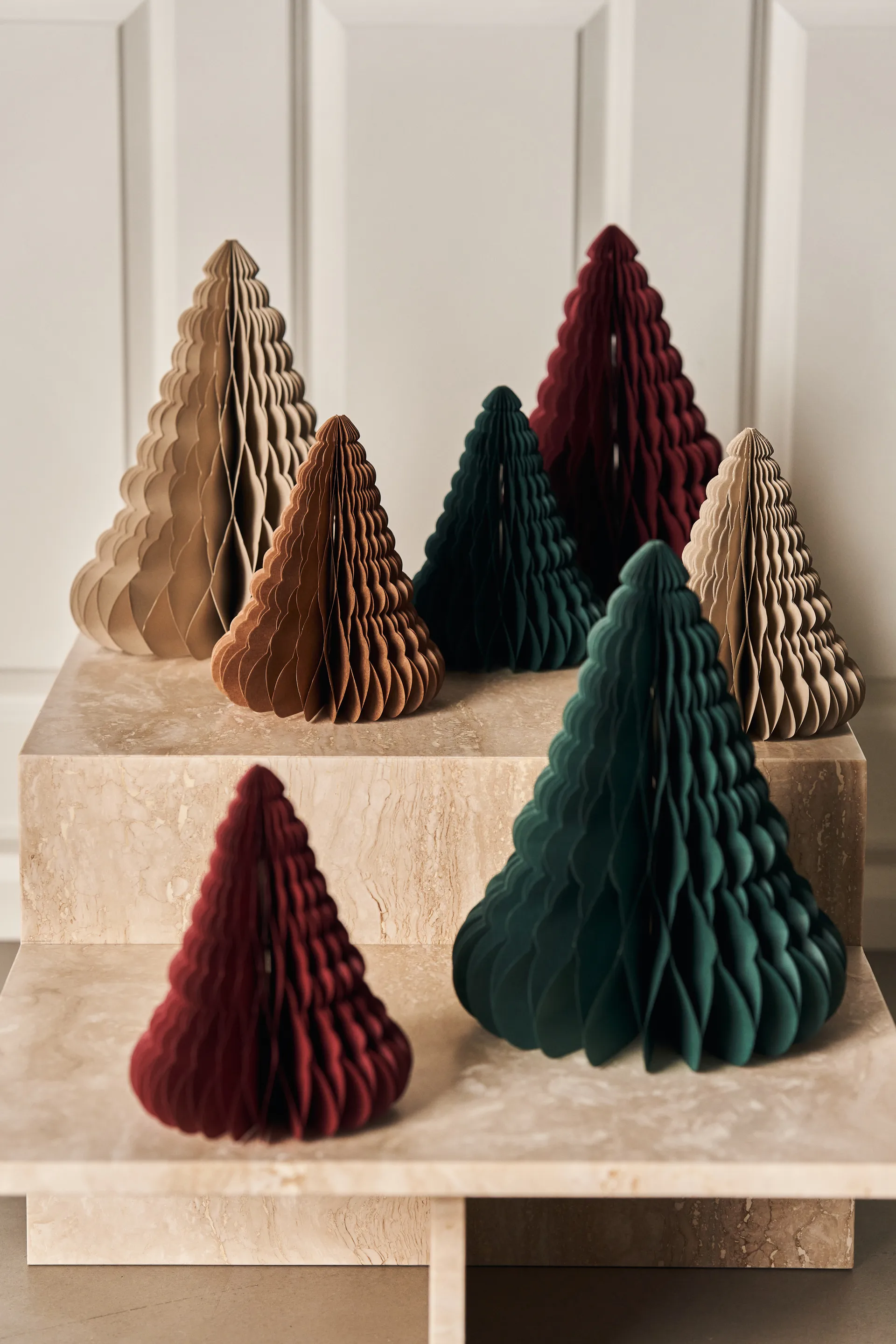 Decorazioni natalizie Trees, confezione da 2, Forest Green Scandi Living