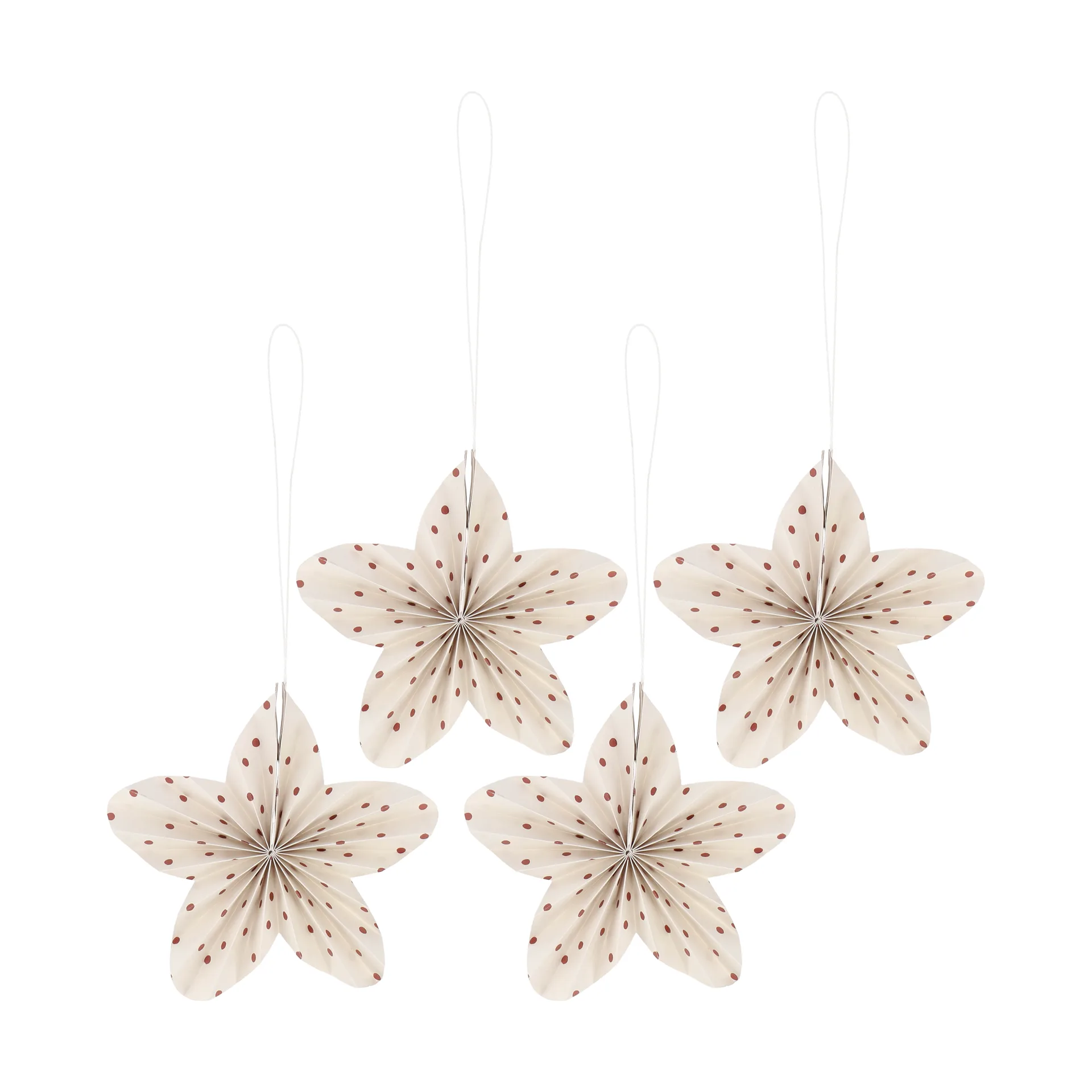 Decorazioni natalizie Twinkle set da 4, Rosso a pois Scandi Living