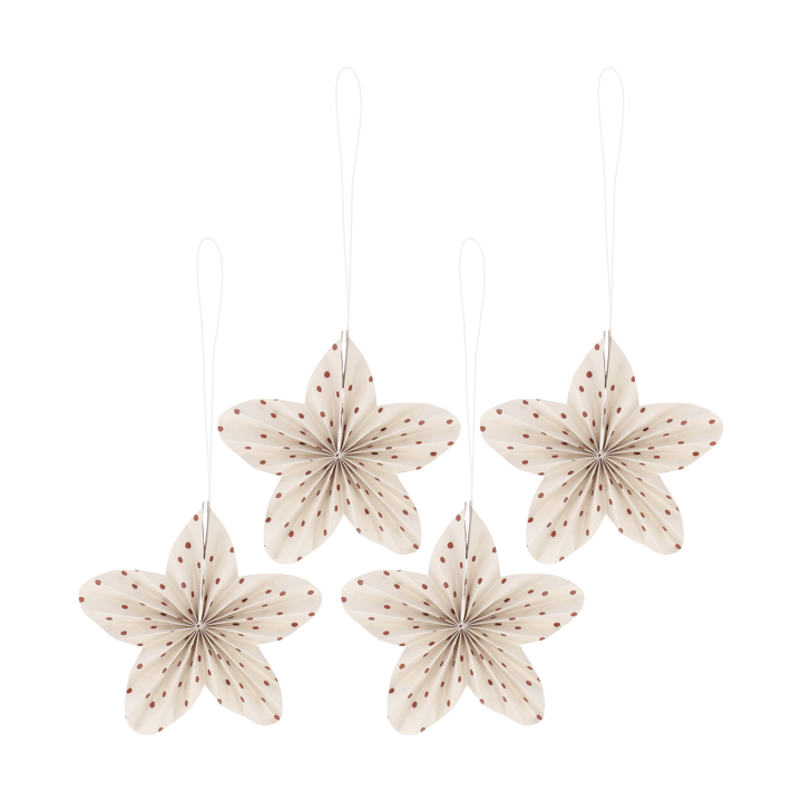 Decorazioni natalizie Twinkle set da 4 - Rosso a pois - Scandi Living