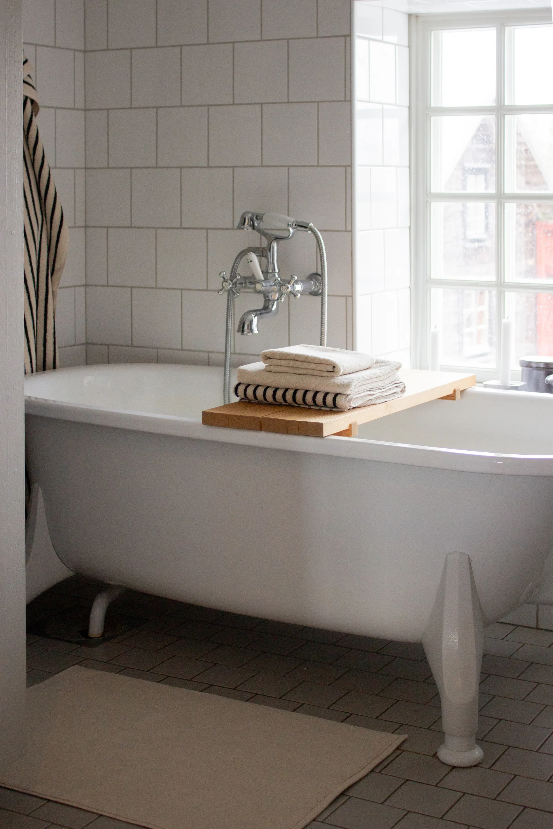 Drift asciugamani da bagno 100x150 cm confezione da 2 - Bianco-nero Scandi Living