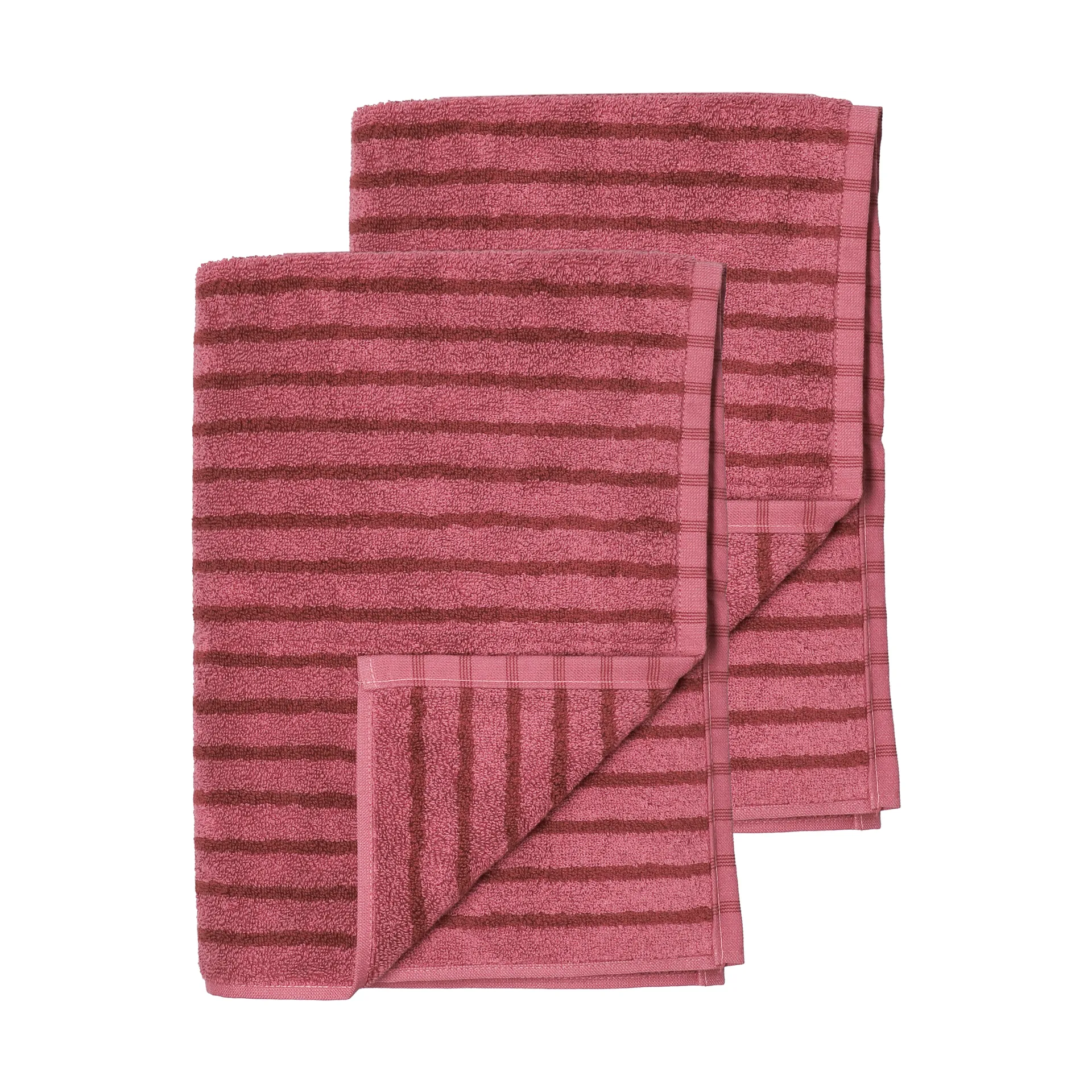 Drift asciugamani da bagno 100x150 cm confezione da 2 - Rosa-rosso,  Scandi Living