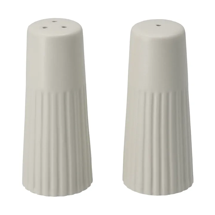 Edge saliera e pepiera 2 pezzi - Bianco, Ø3,8×8,7 cm - Scandi Living