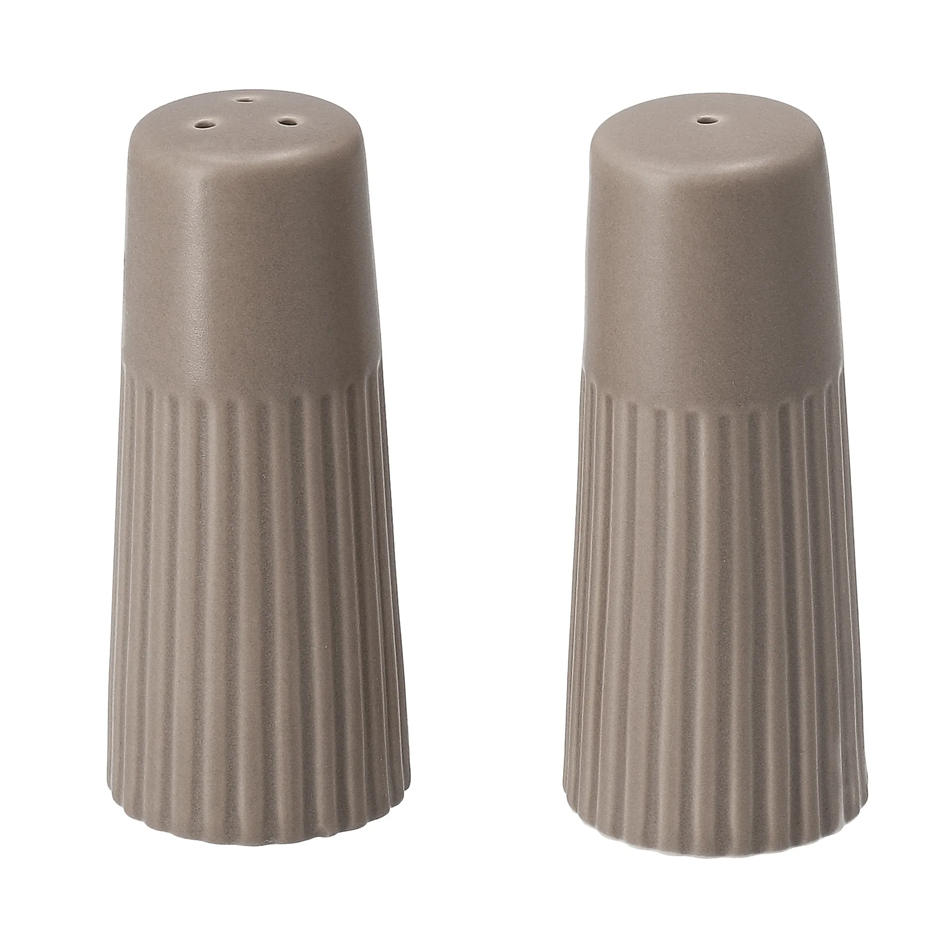 Edge saliera e pepiera 2 pezzi, Taupe, Ø3,8x8,7 cm Scandi Living