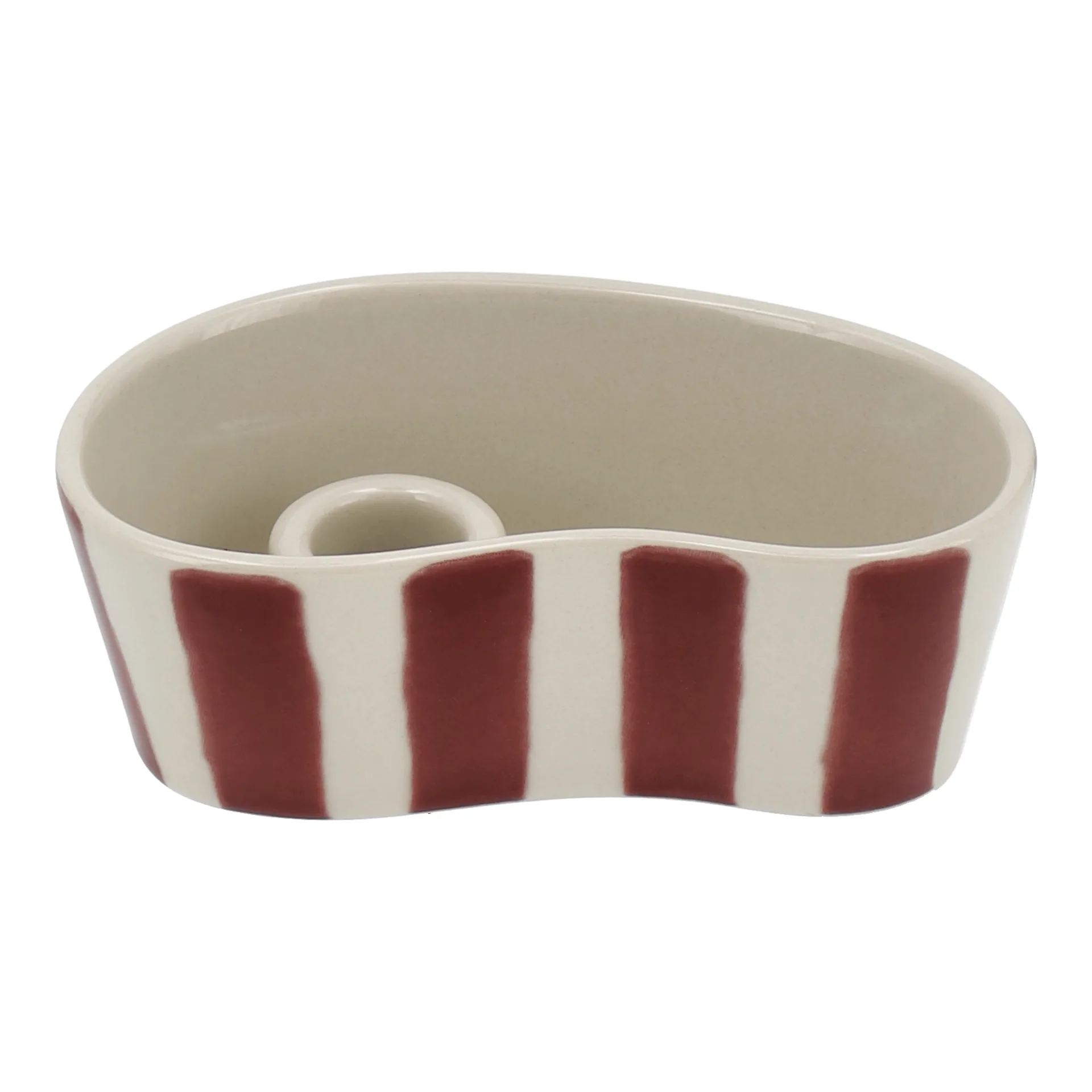 Ember candeliere, Rosso-bianco, 8x14 cm Scandi Living
