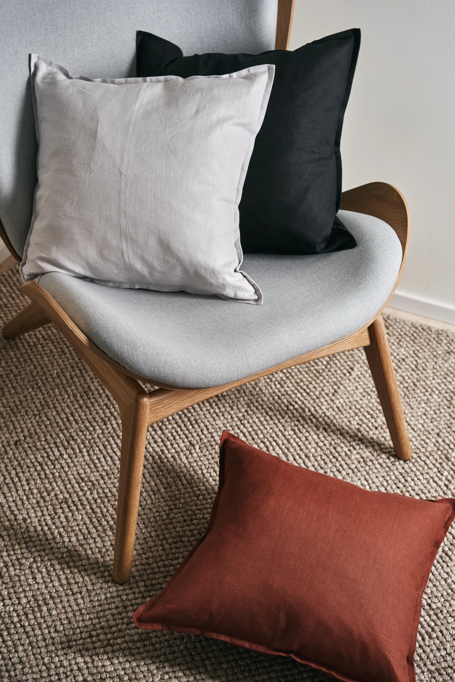 Federa Calm lino 50x50 cm, Icy grey Scandi Living