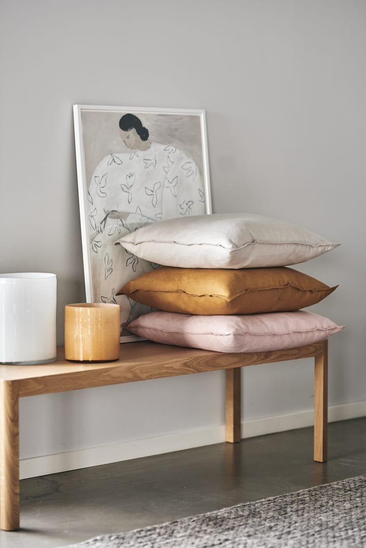 Federa Calm lino 50x50 cm, Mustard Scandi Living