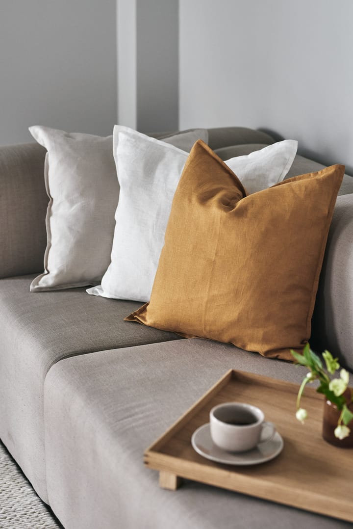 Federa Calm lino 50x50 cm, Mustard Scandi Living