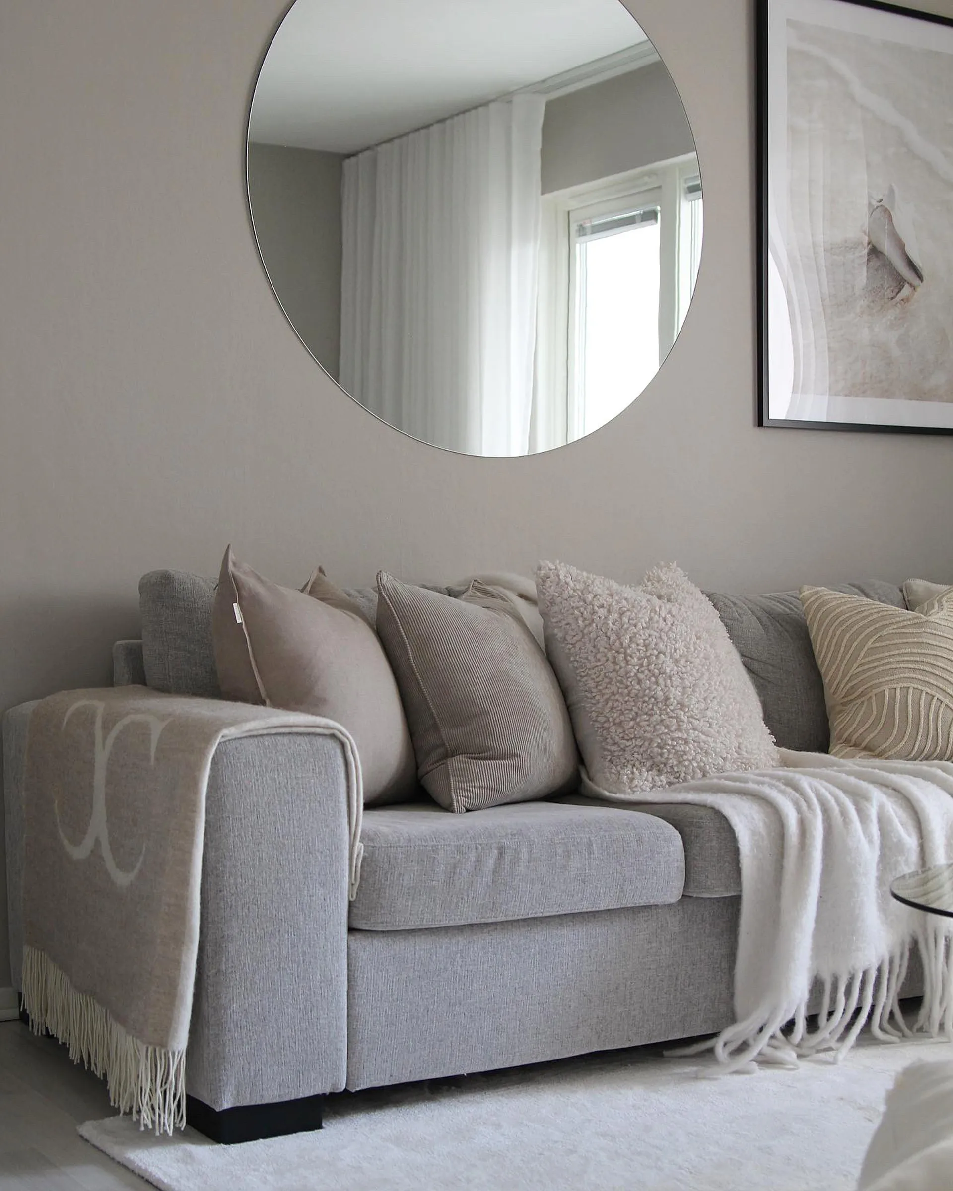 Federa Calm lino 50x50 cm, Sand  Scandi Living