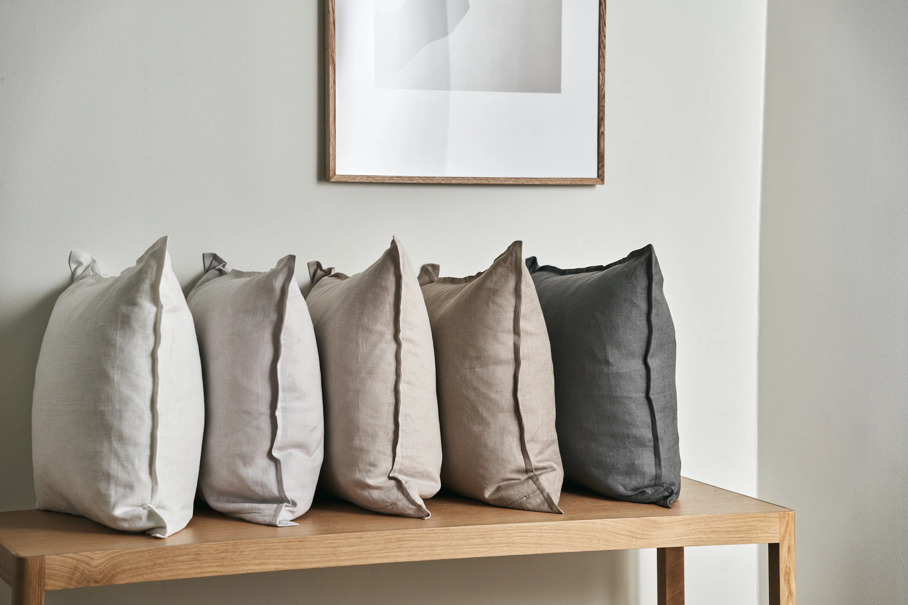 Nunubee Federa Per Cuscino Quadrata 45x45 Cm – Stile Scandinavo In Lino – Chiusura Zip Invisibile – Solo Fodera, Idea Regalo Deco