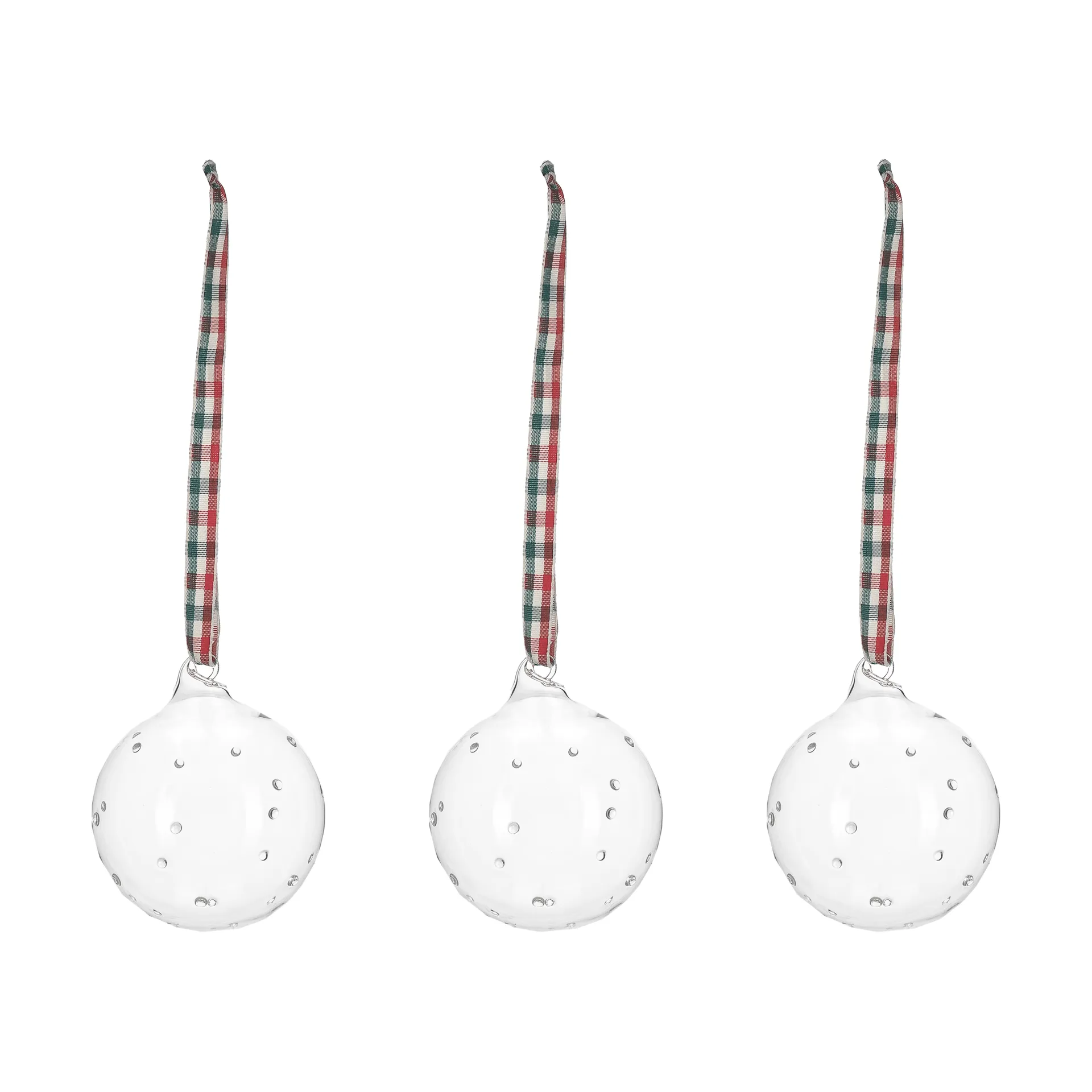 Grace pallina per albero di Natale con fiocco, confezione da 3, Bianco Scandi Living