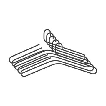 Grucce Smooth confezione da 5 - Nero - Scandi Living