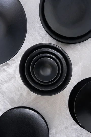 Insalatiera per servizio Terra - Nero in gres, Ø12 cm - Scandi Living
