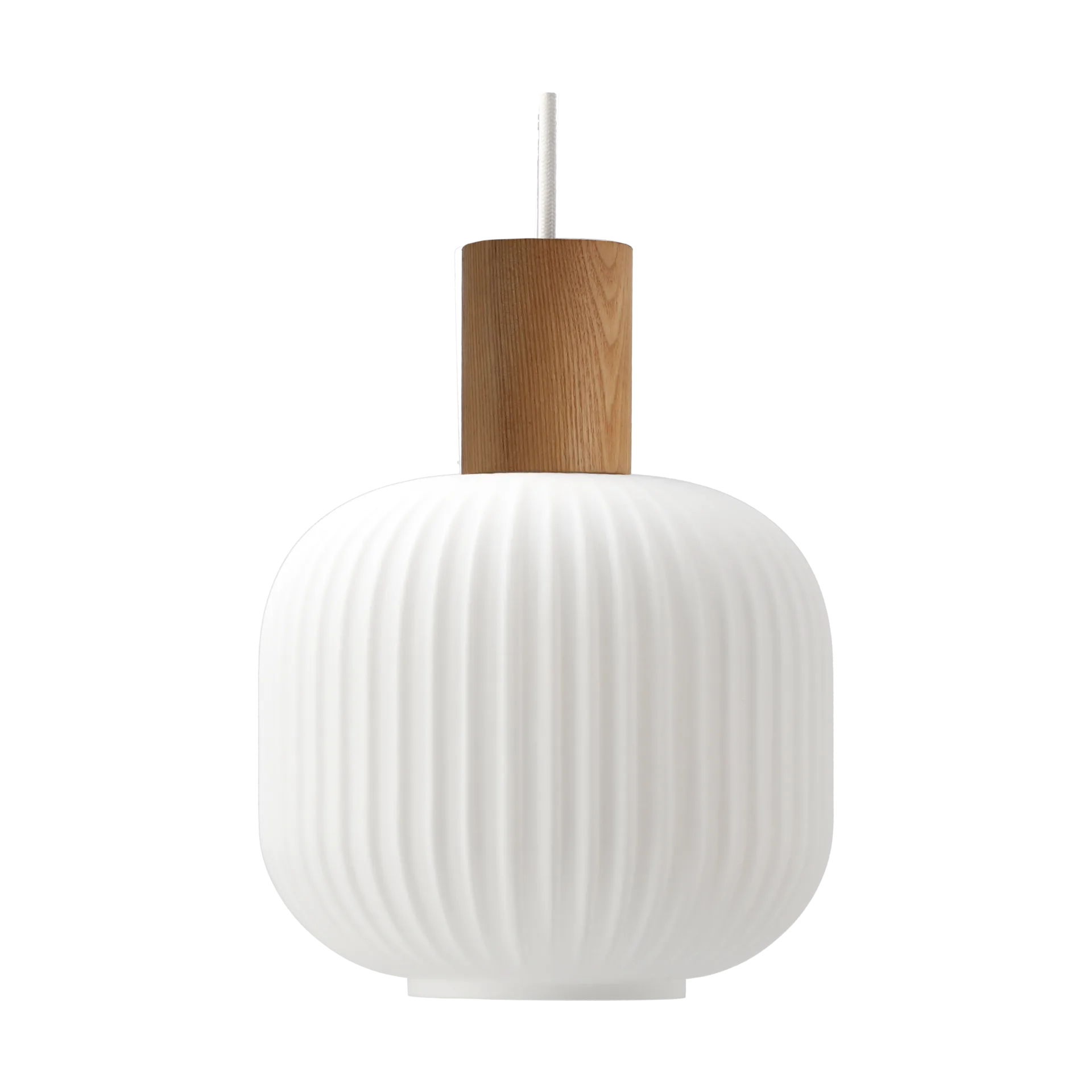 Lampada a sospensione Fair Ø20cm, Vetro satinato-scatola Scandi Living