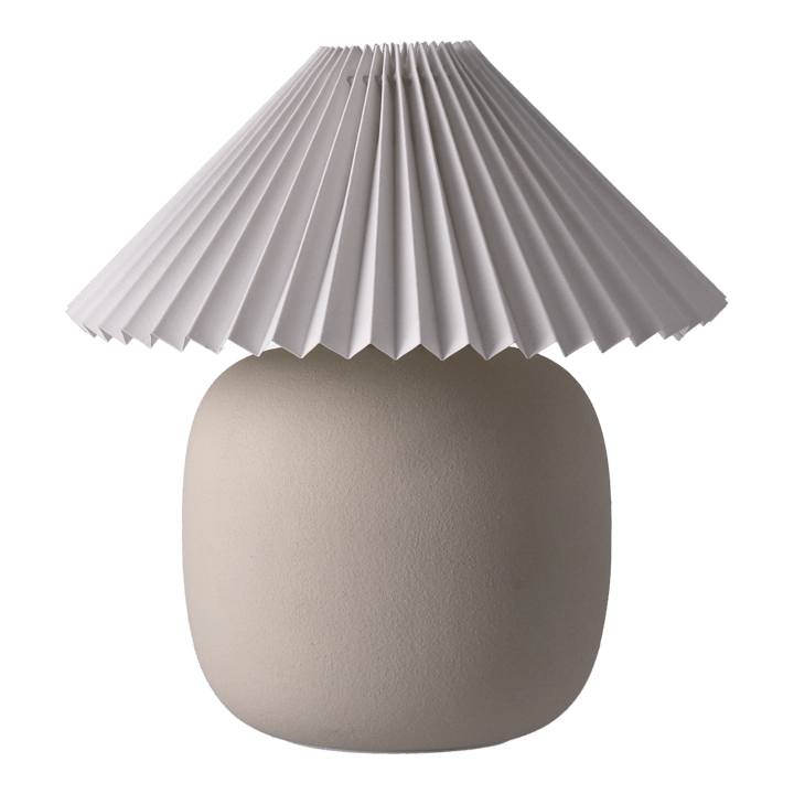 Lampada da tavolo Boulder 29 cm beige-pleated white - undefined - Scandi Living