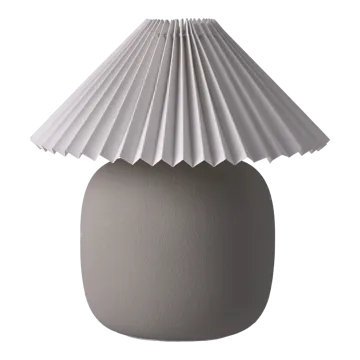 Lampada da tavolo Boulder 29 cm grey-pleated white - Scandi Living