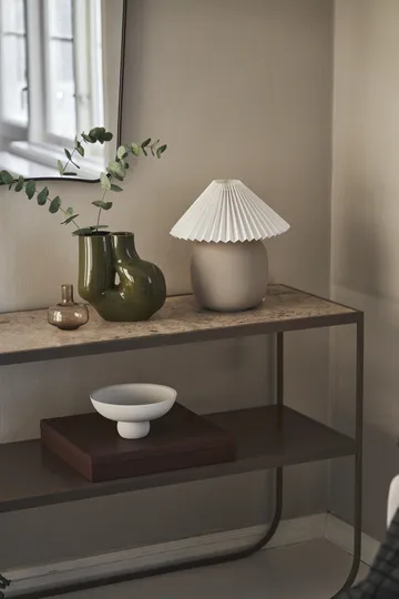 Lampada da tavolo Boulder 29 cm grey-pleated white - Scandi Living