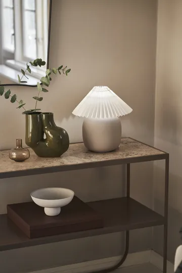 Lampada da tavolo Boulder 29 cm grey-pleated white - Scandi Living