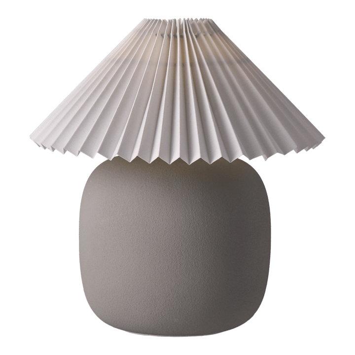 Lampada da tavolo Boulder 29 cm grey-pleated white Scandi Living