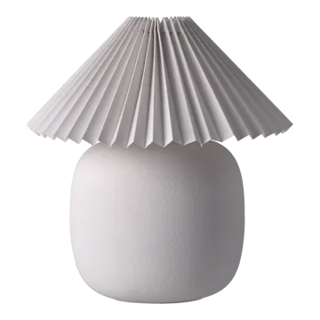 Lampada da tavolo Boulder 29 cm white-pleated white - Scandi Living