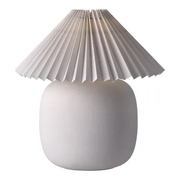 Lampada da tavolo Boulder 29 cm white-pleated white - Scandi Living