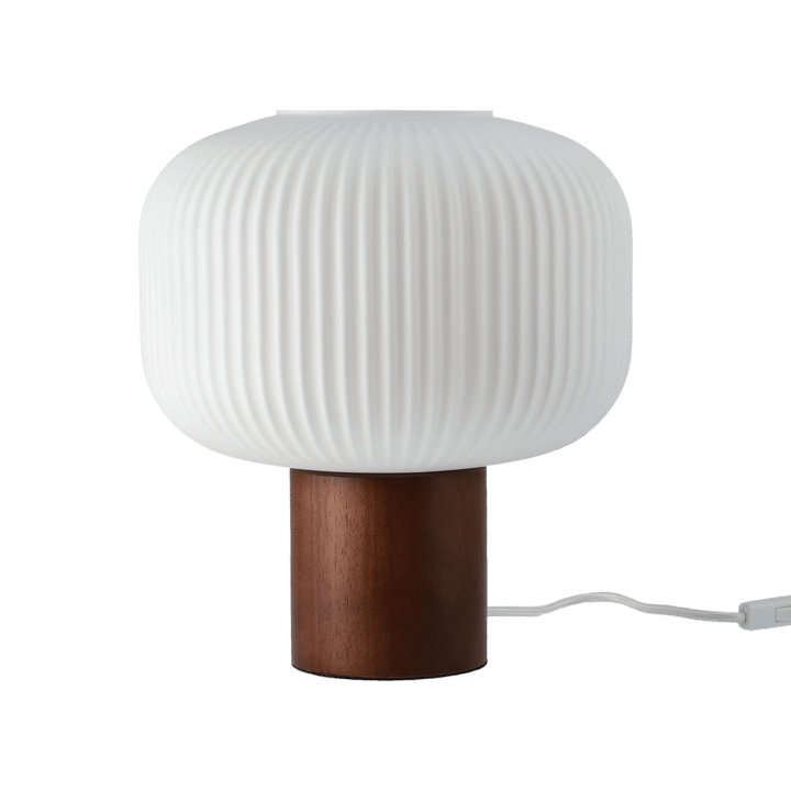 Lampada da tavolo Fair 34,5 cm - Vetro smerigliato, frassino tinto scuro - Scandi Living