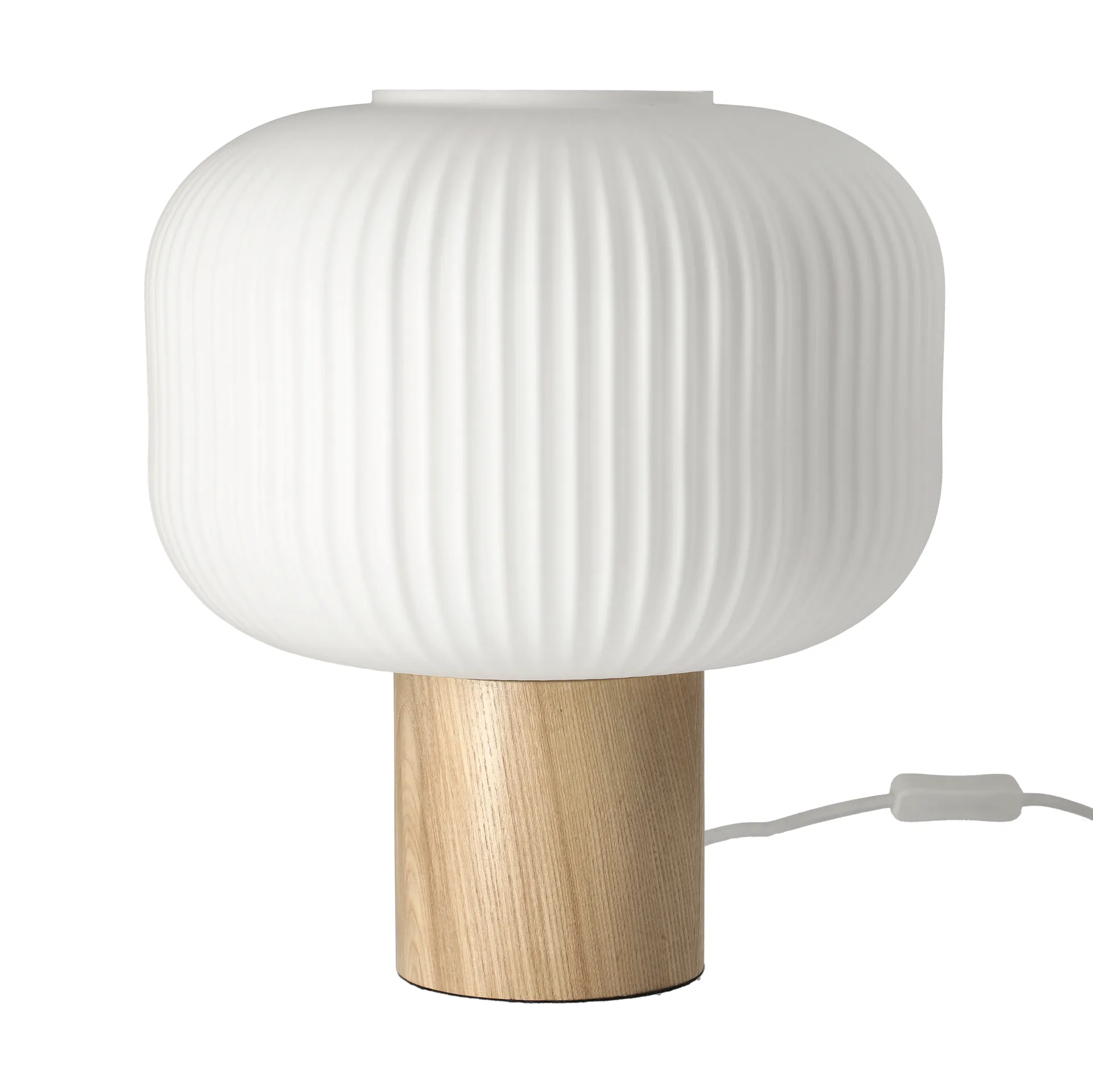 Lampada da tavolo Fair 34,5 cm, Vetro smerigliato-scatola Scandi Living