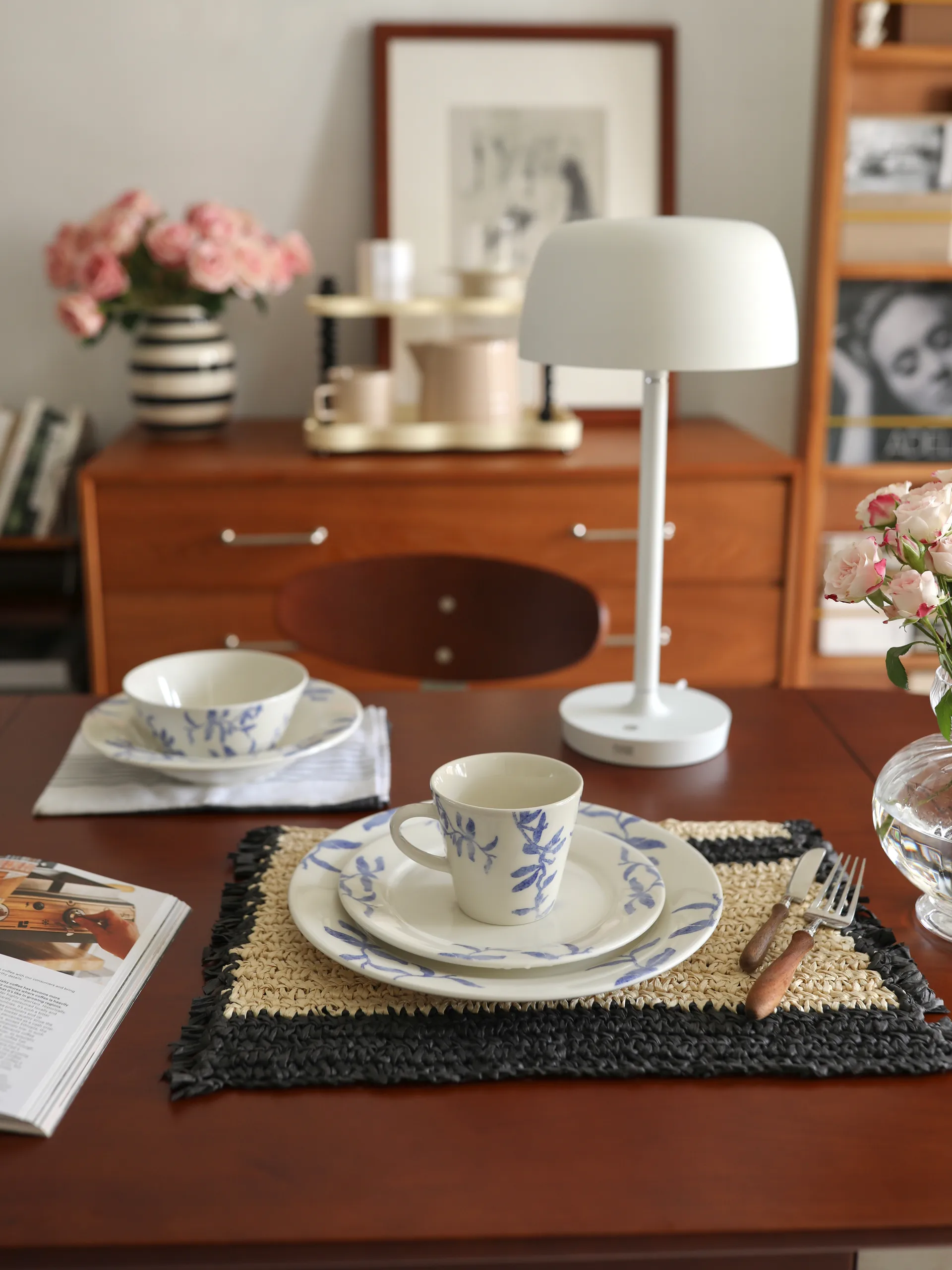 Lampada da tavolo Halo 45,5 cm, White Scandi Living