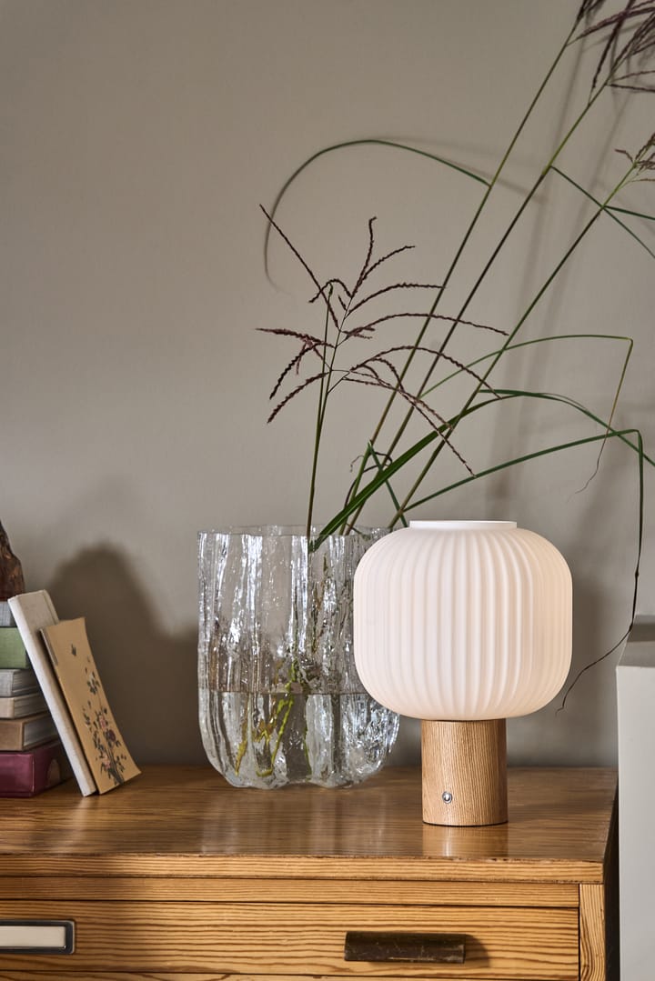 Lampada da tavolo portatile Fair, Vetro satinato-scatola Scandi Living