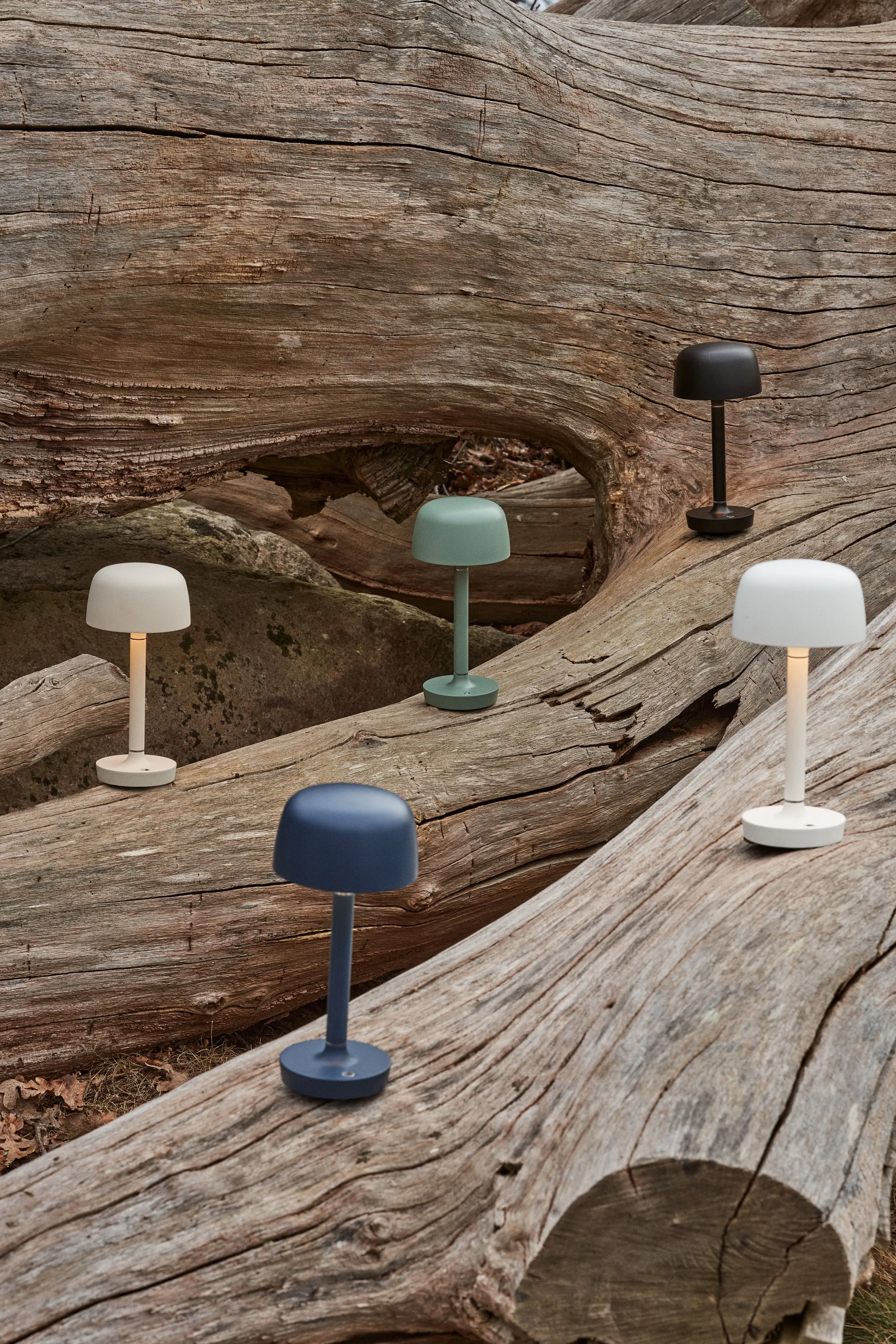 Lampada da tavolo portatile Halo 25,5 cm, Blue Scandi Living