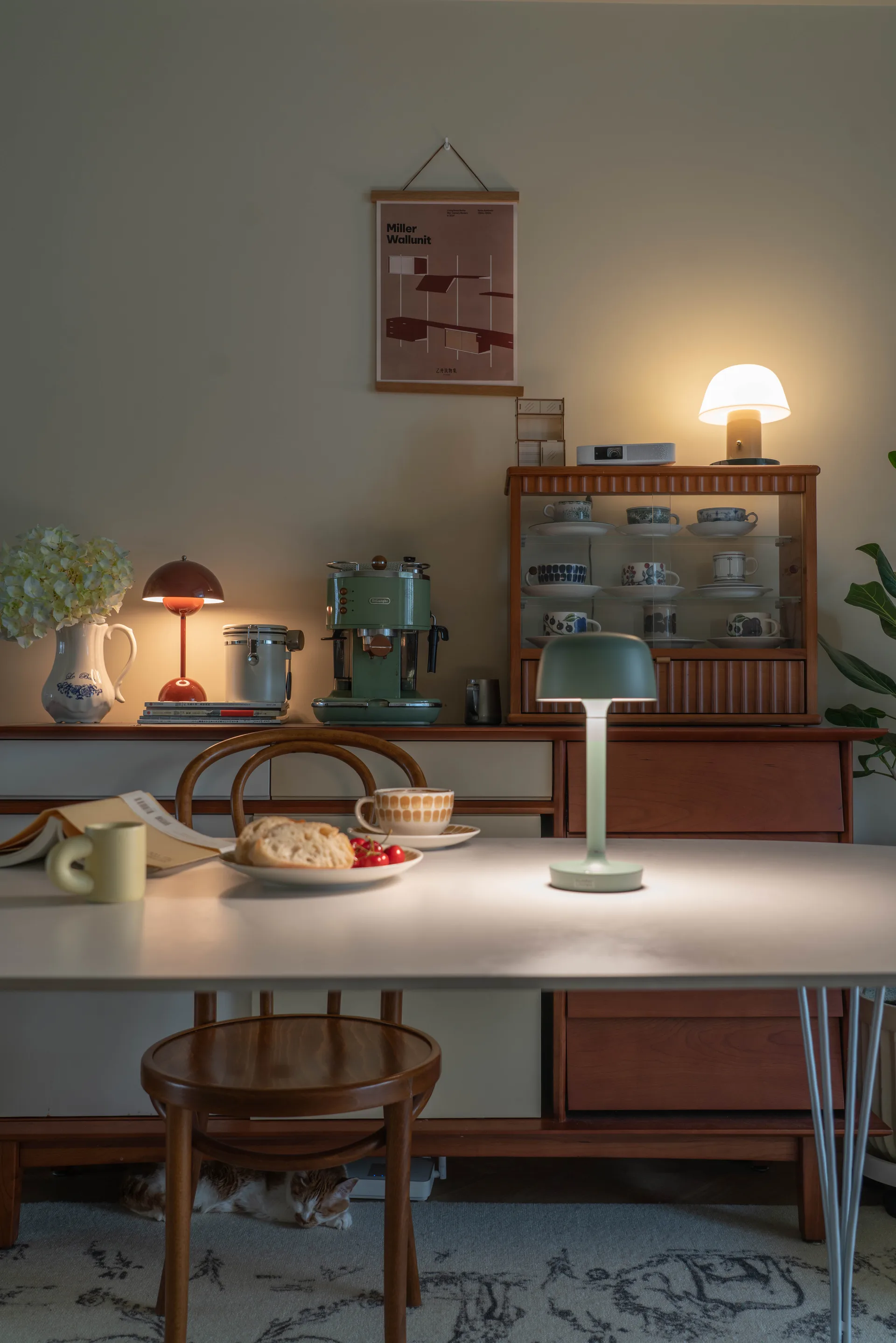 Lampada da tavolo portatile Halo 25,5 cm, Green Scandi Living