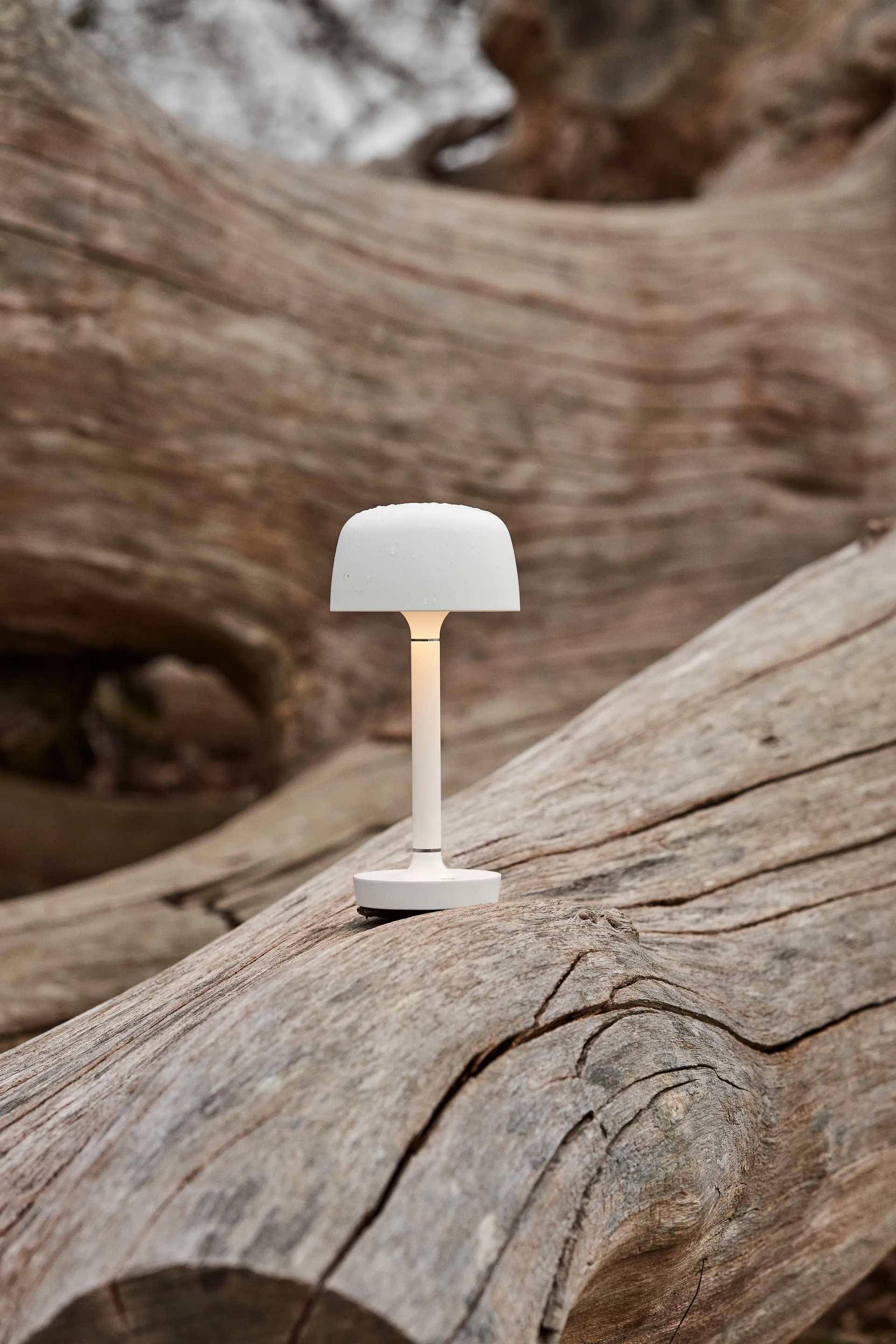 Lampada da tavolo portatile Halo 25,5 cm, White Scandi Living