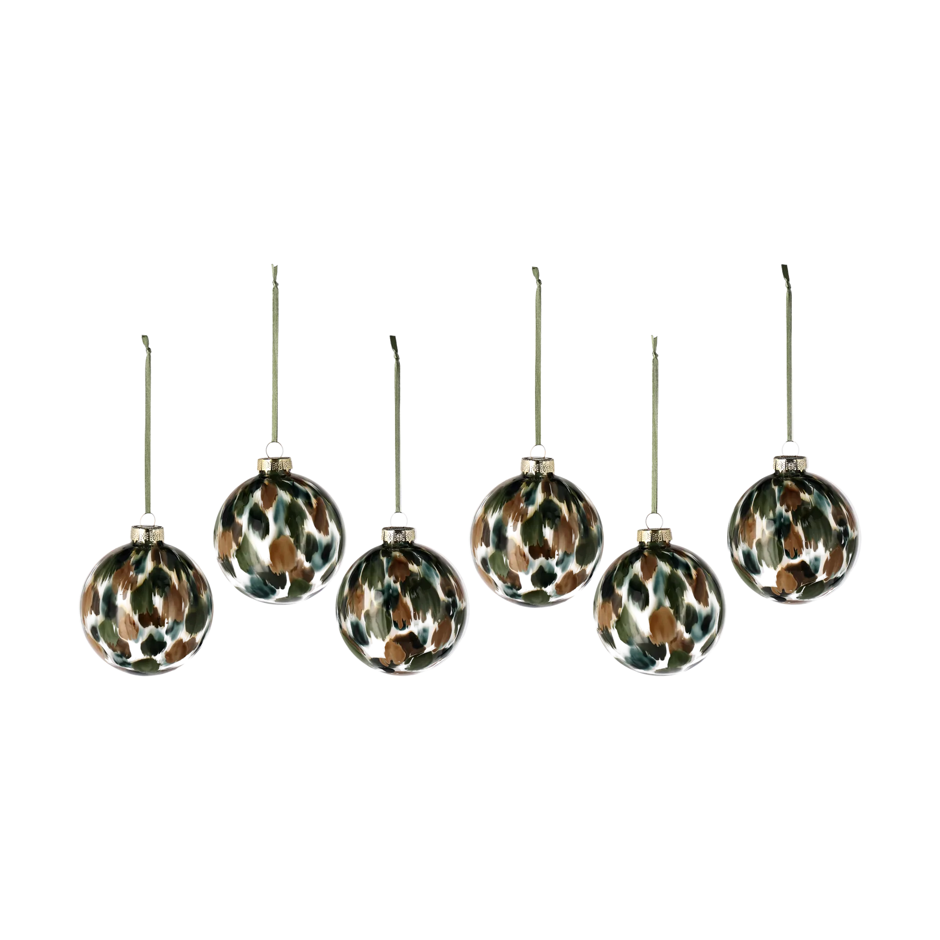 Pallina di Natale Overcast Ø 8 cm, confezione da 6, Verde Scandi Living