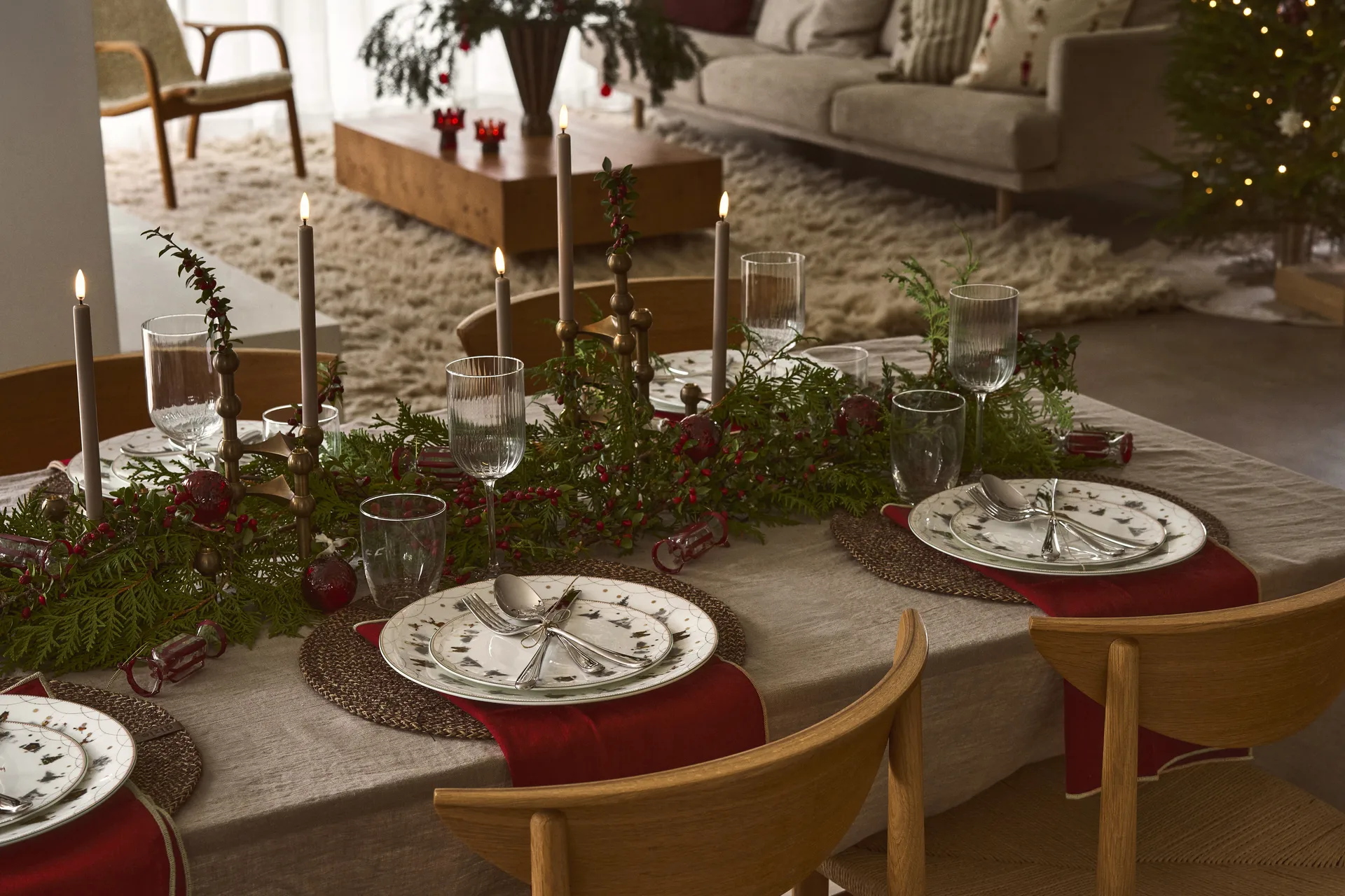 Palline di Natale Bonbons confezione da 6, Rosso Scandi Living