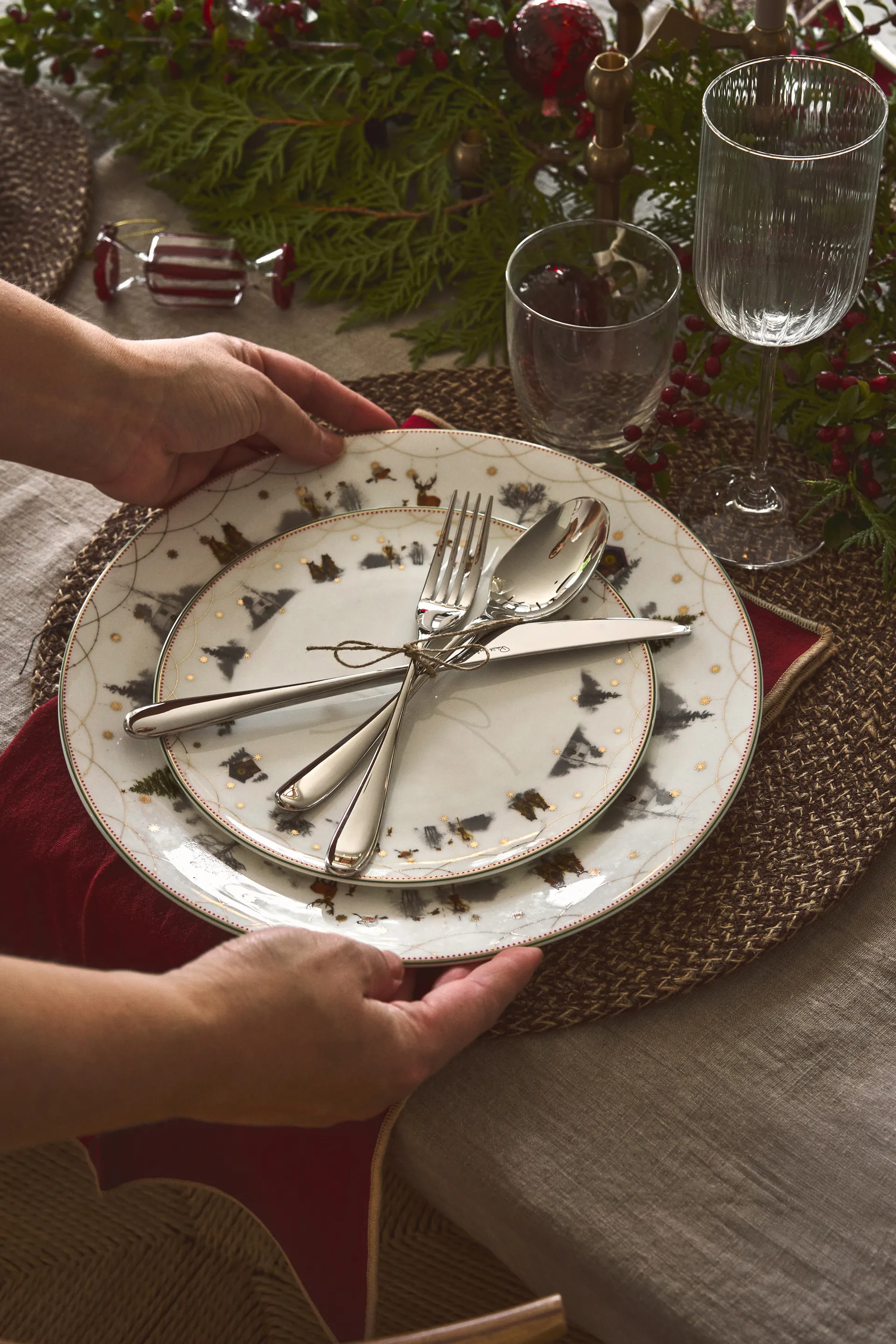 Palline di Natale Bonbons confezione da 6, Rosso Scandi Living