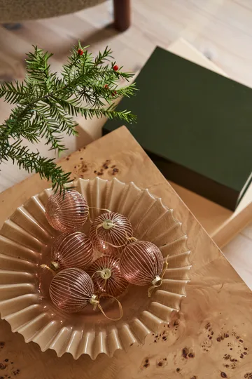 Palline di Natale Holiday baubles, confezione da 6 - Rose gold - Scandi Living