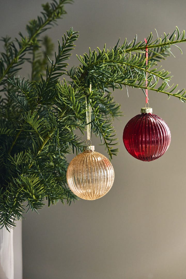 Palline di Natale Holiday baubles, confezione da 6 - Rosso - Scandi Living