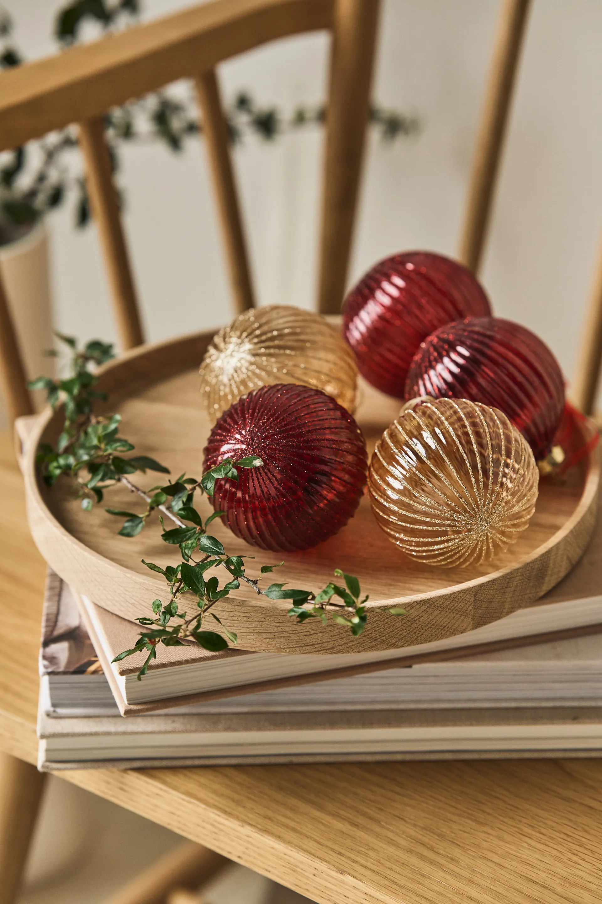 Palline di Natale Holiday baubles, confezione da 6, Rosso Scandi Living