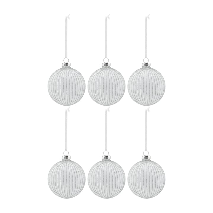 Palline di Natale Holiday baubles, confezione da 6 - White - Scandi Living