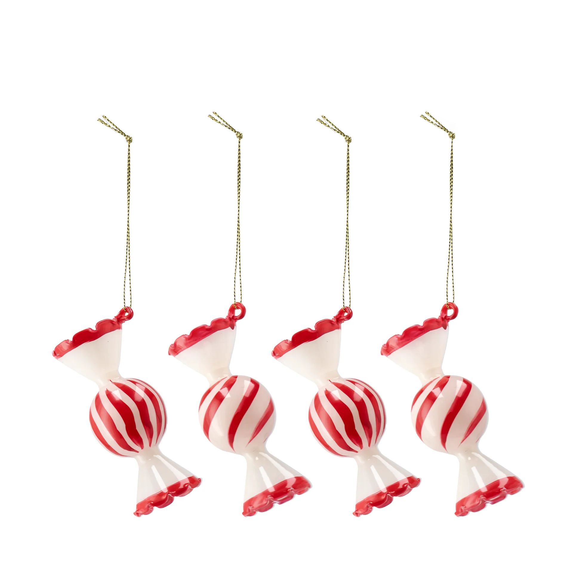 Palline di Natale Jolly confezione da 4, Rosso Scandi Living