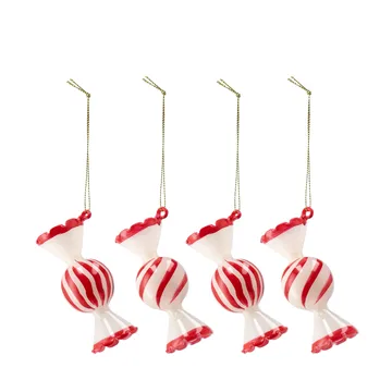 Palline di Natale Jolly confezione da 4 - Rosso - Scandi Living