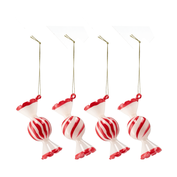 Palline di Natale Jolly confezione da 4 - Rosso - Scandi Living