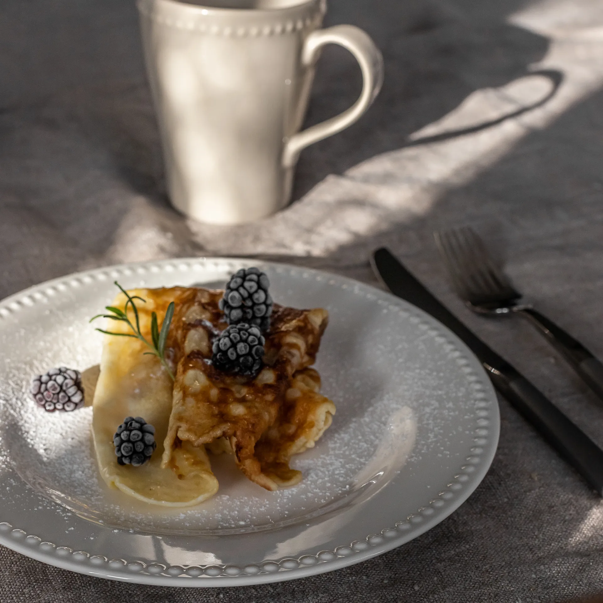 Piattino Dots 22 cm confezione da 4, Bianco crema Scandi Living