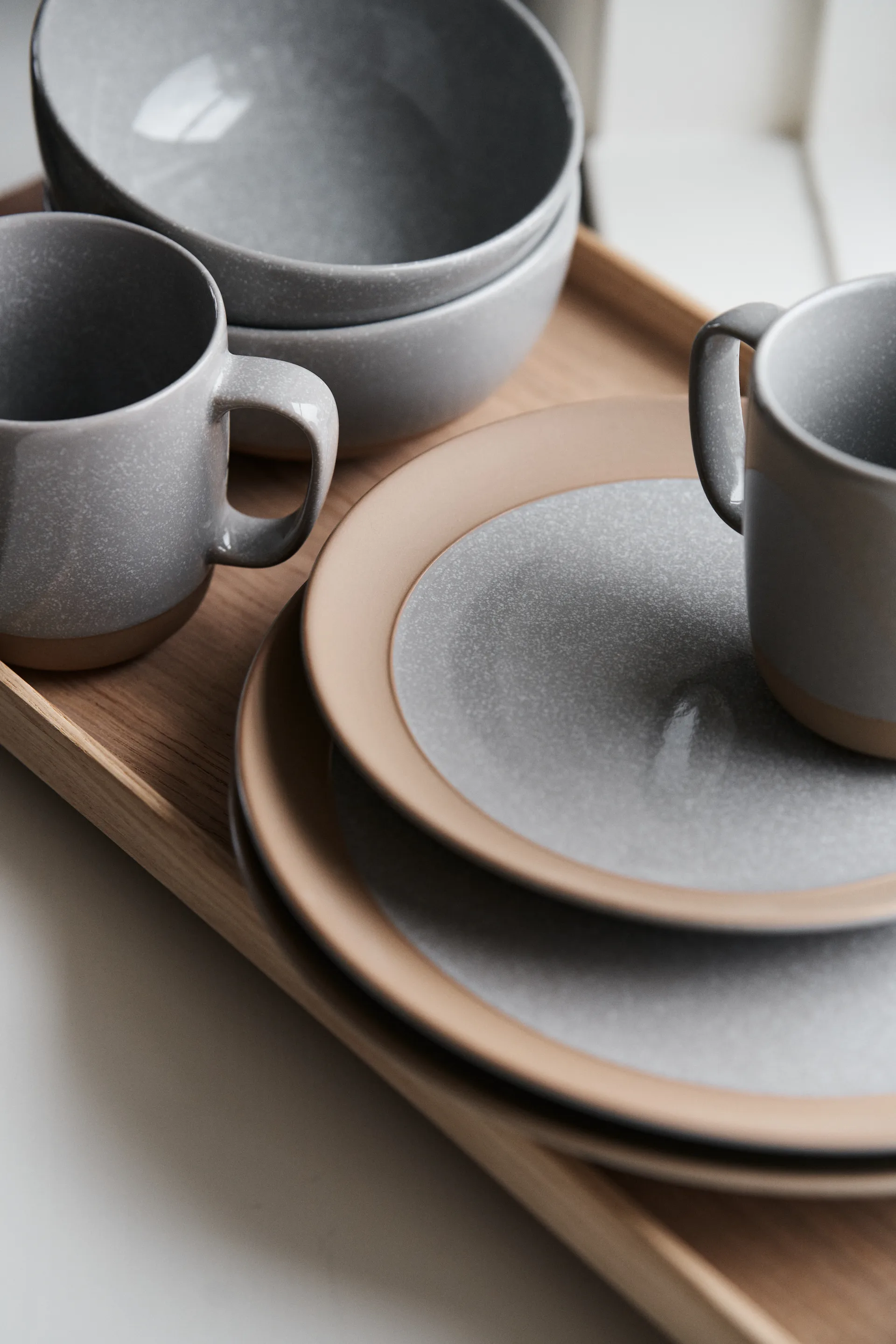 Piattino Fossil Ø21 cm, Grigio Scandi Living