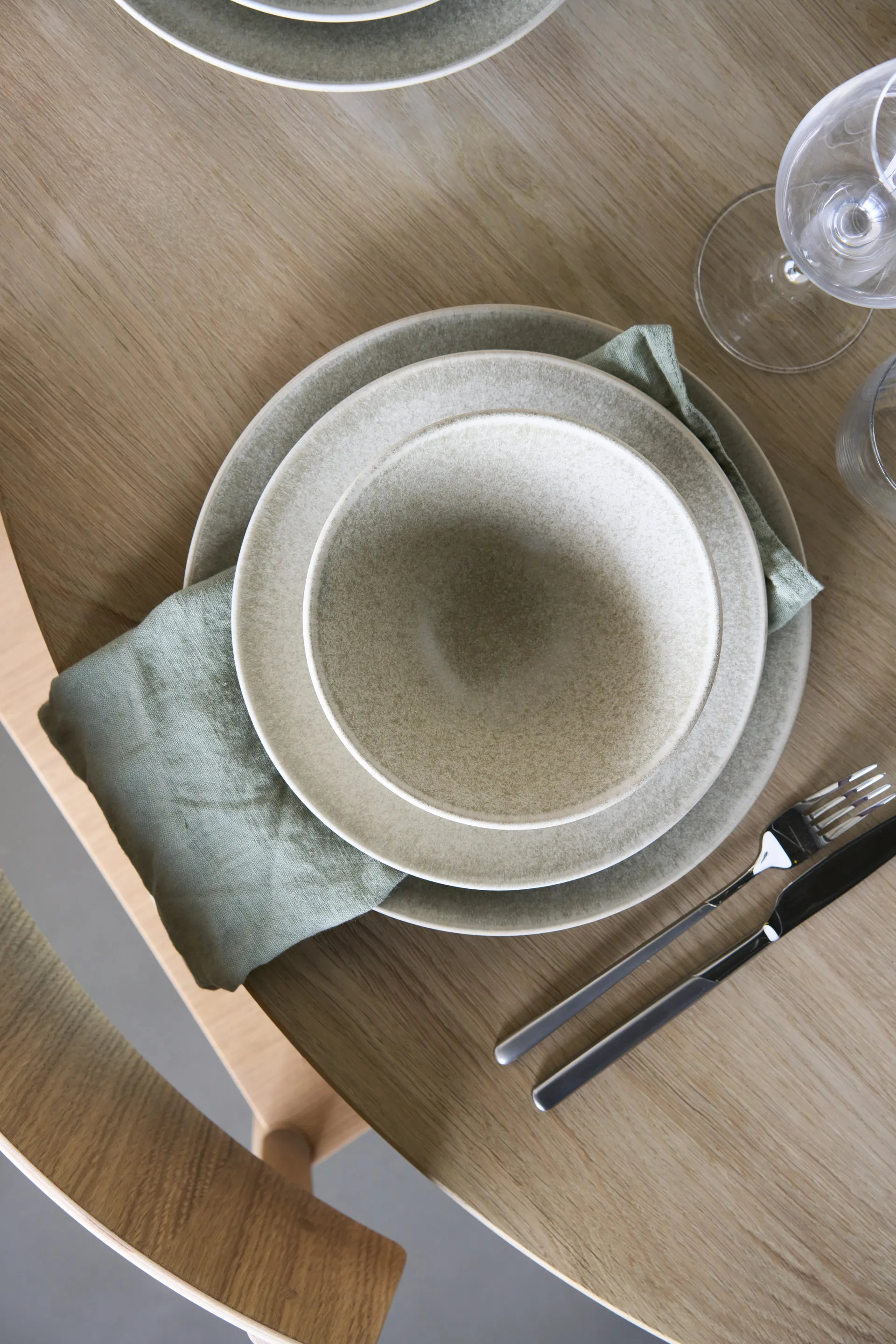 Piattino Terra, Beige in gres, Ø22 cm Scandi Living
