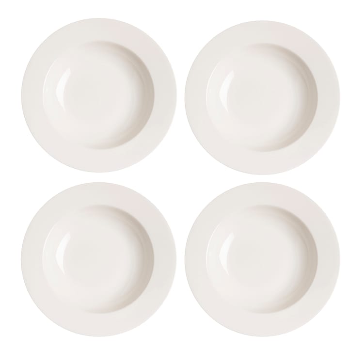 Piatto fondo Kalk 23 cm confezione da 4 - bianco - Scandi Living