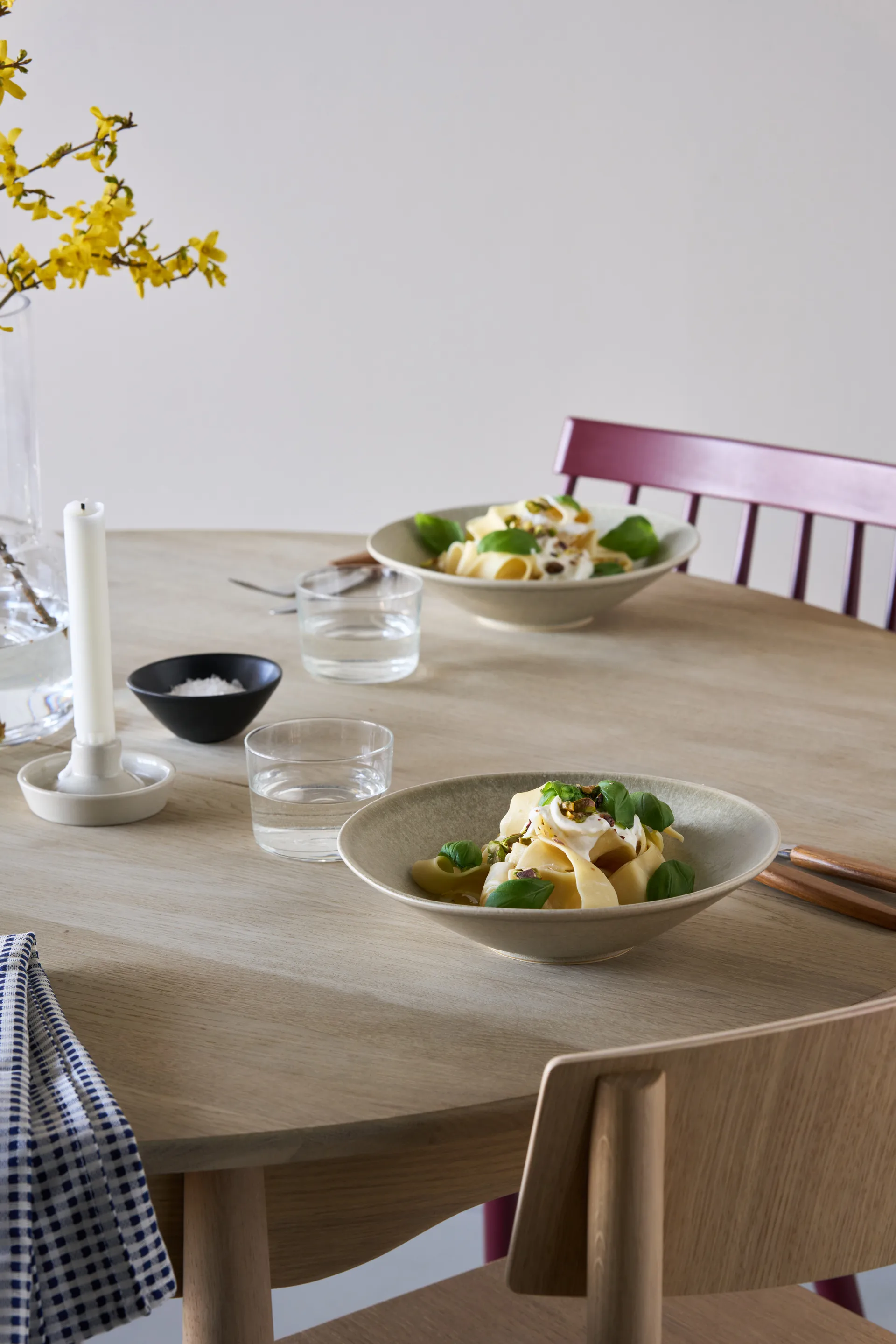 Piatto per pasta Terra, Beige in gres, Ø22,5 cm Scandi Living
