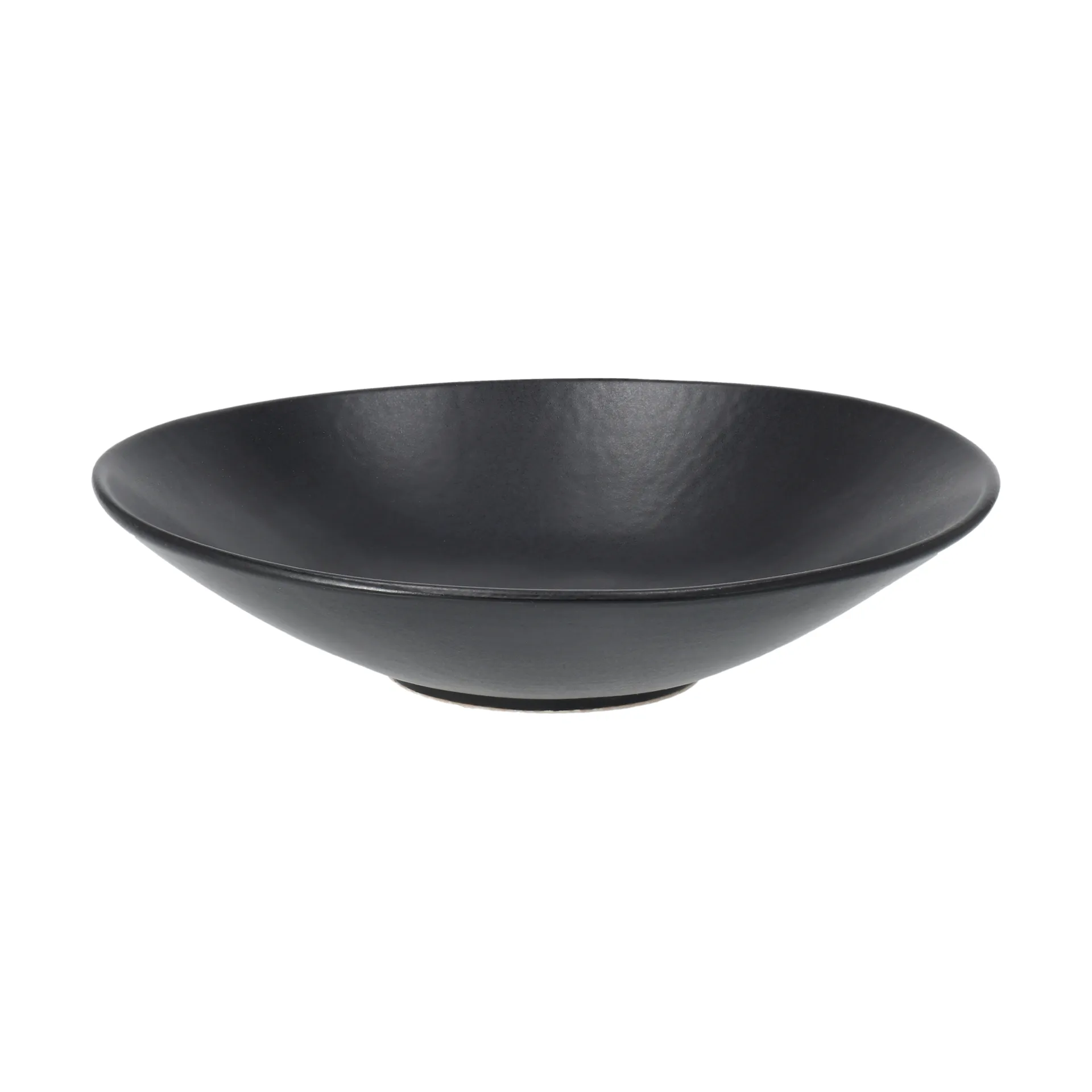 Piatto per pasta Terra, Nero in gres, Ø22,5 cm Scandi Living