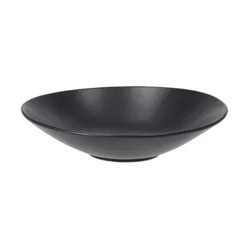 Piatto per pasta Terra - Nero in gres, Ø22,5 cm - Scandi Living
